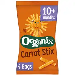 Albert Heijn Organix Maïs sticks met wortel 4-pack 10m+ aanbieding