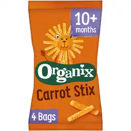 Albert Heijn Organix Maïs sticks met wortel 4-pack 10m+ aanbieding