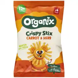 Albert Heijn Organix Maïs sticks met wortel 4-pack 10m+ aanbieding