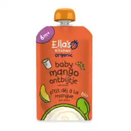Albert Heijn Ella's kitchen Baby mango ontbijtje 6m+ bio aanbieding