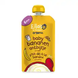 Albert Heijn Ella's kitchen Baby bananen ontbijtje 6m+ bio aanbieding