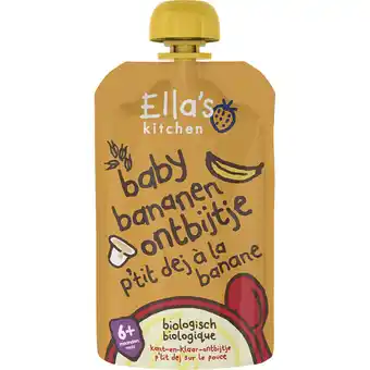 Albert Heijn Ella's kitchen Baby bananen ontbijtje 6m+ bio aanbieding
