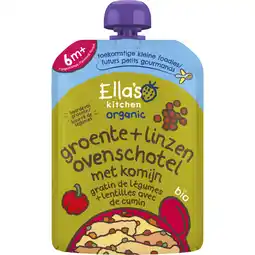 Albert Heijn Ella's kitchen Groente ovenschotel met linzen 6m+ bio aanbieding