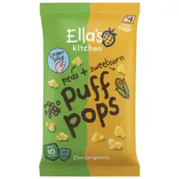 Albert Heijn Ella's kitchen Puff pops erwt + mais 10m+ aanbieding