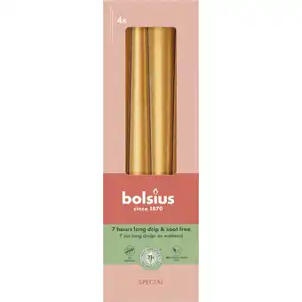 Albert Heijn Bolsius Gotische kaarsen metallic golden orange aanbieding