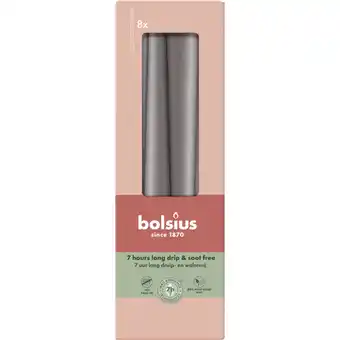 Albert Heijn Bolsius Gotische kaarsen stormy grey 24cm aanbieding