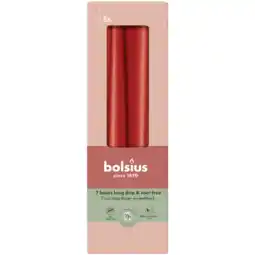 Albert Heijn Bolsius Gotische kaarsen delicate red 24cm aanbieding