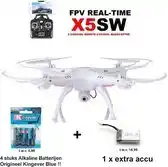 Bol.com Syma X5SW + extra accu en batterijen - Wit aanbieding