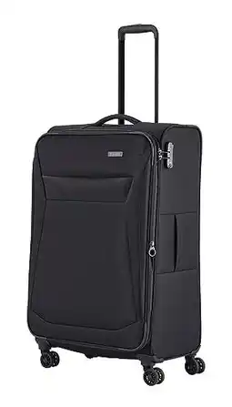 Amazon Travelite Trolley + koffer Chios 4w Trolley L, zwart, Eén maat, Zachte bagage trolley met 4 wielen aanbieding
