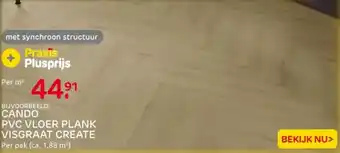 Praxis Cando pvc vloer plank visgraat create aanbieding