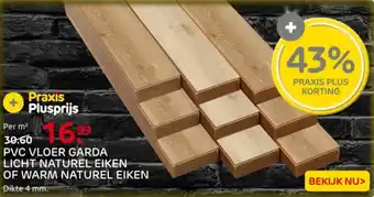 Praxis Pvc vloer garda licht naturel eiken of warm naturel eiken aanbieding