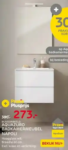 Praxis Aquazuro badkamermeubel napoli aanbieding