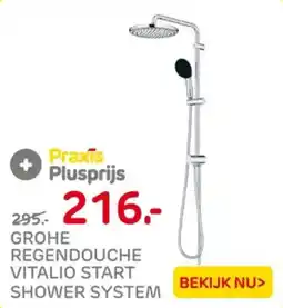 Praxis Grohe regendouche vitalio start shower system aanbieding