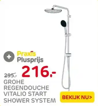 Praxis Grohe regendouche vitalio start shower system aanbieding