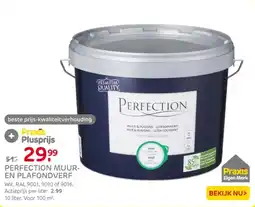 Praxis Perfection muur en plafondverf aanbieding