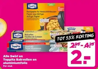 PLUS Alle Swirl en Toppits Bakvellen en aluminiumfolie aanbieding