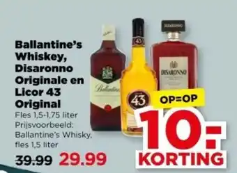 PLUS Ballantine's Whiskey, Disaronno Originale en Licor 43 Original aanbieding