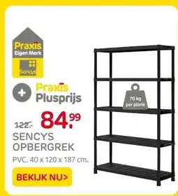 Praxis Sencys opbergrek aanbieding