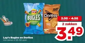PLUS Lay's Bugles en Doritos aanbieding