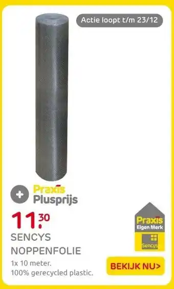 Praxis Sencys noppenfolie aanbieding