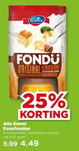 PLUS Alle Emmi Kaasfondue aanbieding