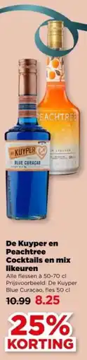 PLUS De Kuyper en Peachtree Cocktails en mix likeuren aanbieding