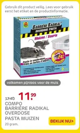 Praxis Compo barrière radikal overdose pasta muizen aanbieding