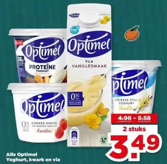 PLUS Alle Optimel Yoghurt, kwark en vla aanbieding