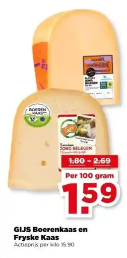 PLUS GIJS Boerenkaas en Fryske Kaas aanbieding