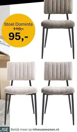 IN.HOUSE Stoel Dominta aanbieding