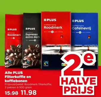 PLUS Alle PLUS Filterkoffie en koffiebonen aanbieding