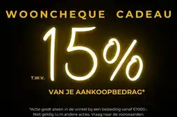 IN.HOUSE WOONCHEQUE CADEAU aanbieding