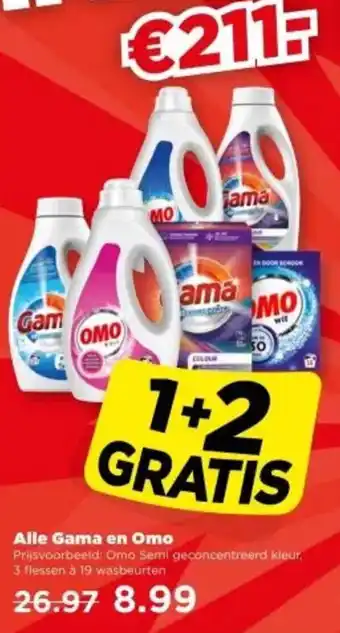 PLUS Alle Gama en Omo aanbieding