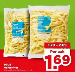 PLUS PLUS Verse friet aanbieding