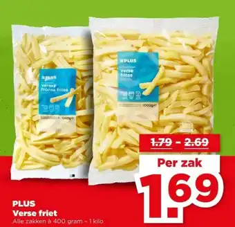 PLUS PLUS Verse friet aanbieding
