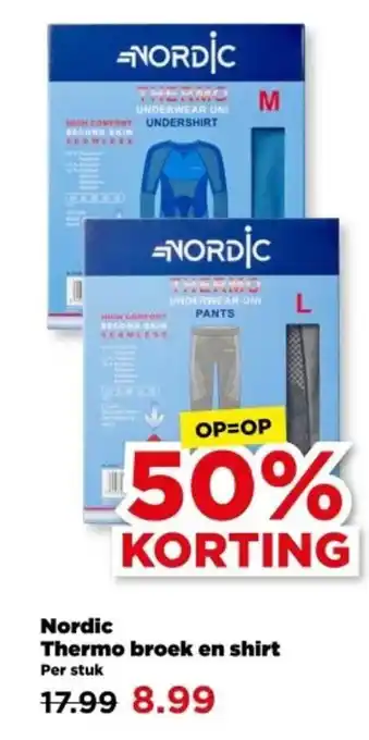 PLUS Nordic Thermo broek en shirt aanbieding