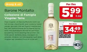 PLUS Barone Montalto Collezione di Famiglia Viognier Terre aanbieding