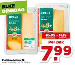 PLUS PLUS Goudse kaas 48+ aanbieding