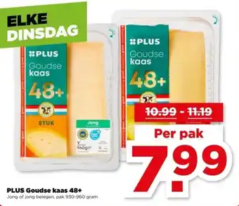 PLUS PLUS Goudse kaas 48+ aanbieding