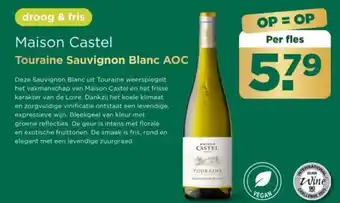PLUS Maison Castel Touraine Sauvignon Blanc AOC aanbieding