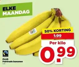PLUS PLUS Fairtrade bananen aanbieding