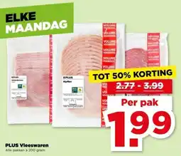 PLUS PLUS Vleeswaren aanbieding