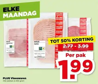 PLUS PLUS Vleeswaren aanbieding