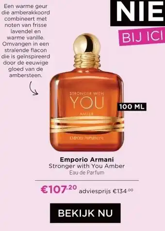 ICI Paris XL Emporio Armani Stronger with You Amber aanbieding