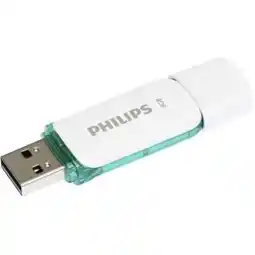 Bol.com Philips USB stick 2.0 8GB - Snow - Groen- FM08FD70B aanbieding