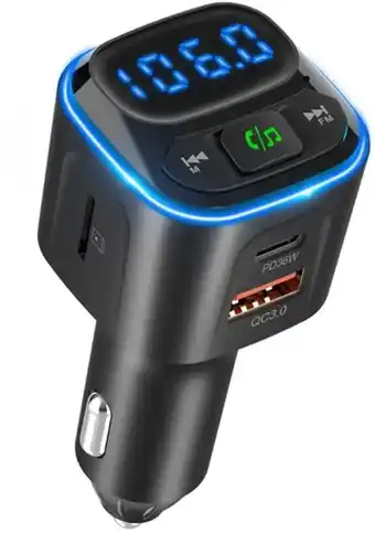 ANWB Wegman Bluetooth FM Transmitter Carkit USB-C Zwart aanbieding
