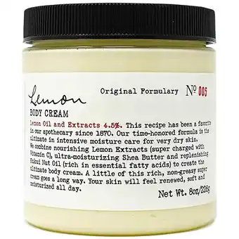 Douglas C.O. Bigelow Lemon Body Cream aanbieding