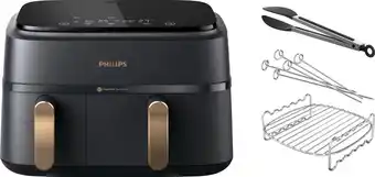 Coolblue Philips 3000 series Dual Basket NA352/00 + Dubbellaagse kookset aanbieding