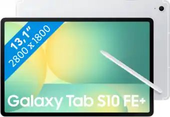 Coolblue Samsung Galaxy Tab S10 FE Plus 13,1 inch 128GB Wifi Zilver aanbieding
