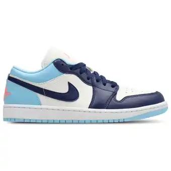 Foot Locker Jordan 1 Low Sneakers Heren - Wit - Maat 40 - Leer aanbieding